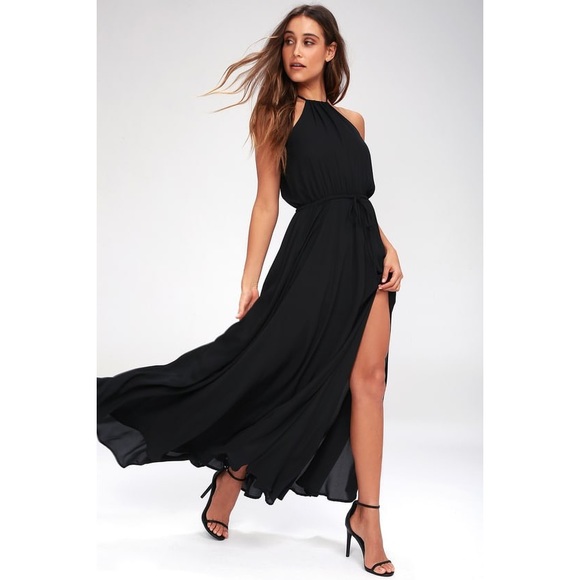 Lulus Dresses & Skirts - Essence of Style Black Maxi Dress